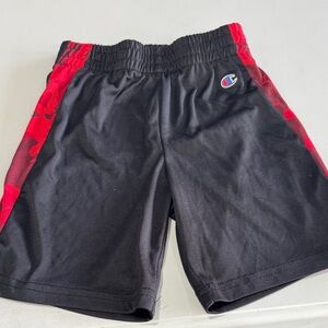 Champion Kids' Black Shorts with Red Accents